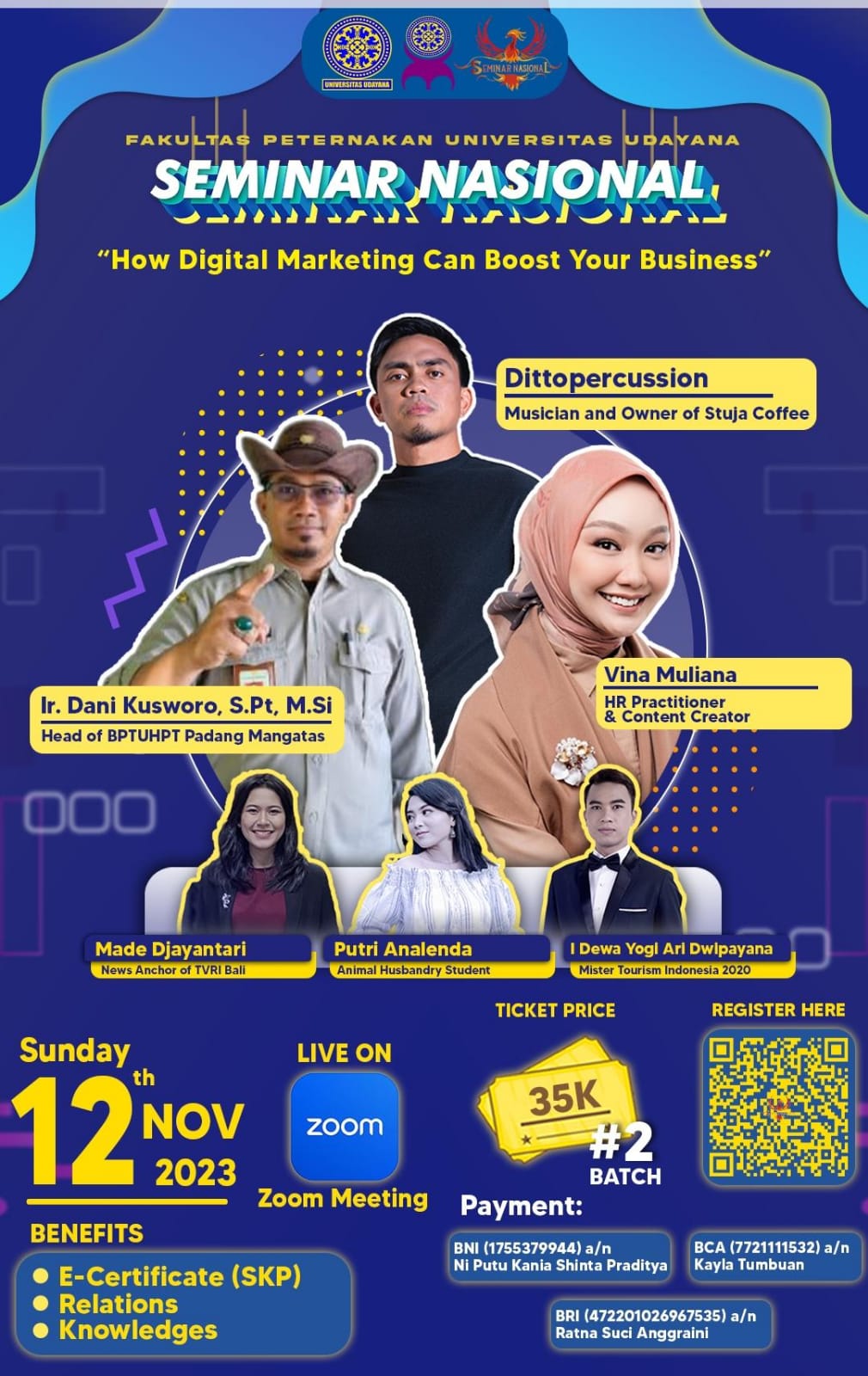 BEM-KM Fapet Unud Holds National Seminar, Increasing Business Through Digital Marketing