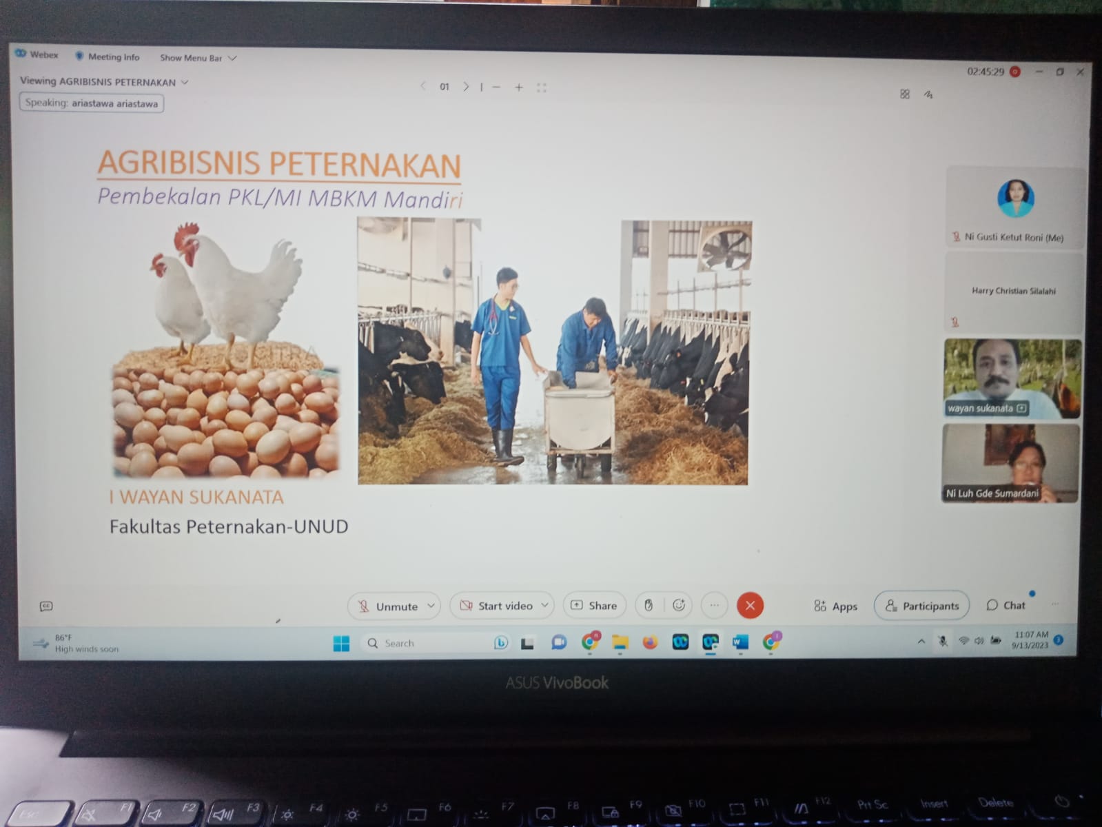 Increasing Student Insights, Bachelor of Animal Husbandry Study Program, Faculty of Animal Husbandry Unud Holds Debriefing for Students Participating in Independent MBKM Industry PKL/Internships in 2023 Day 2